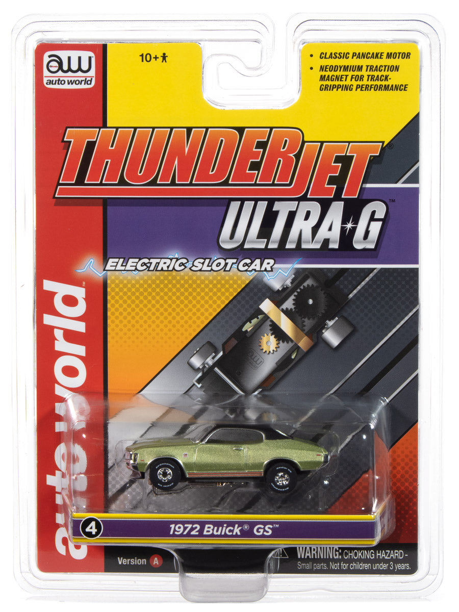 Auto World Thunderjet 1972 Buick GS (Green) HO Scale Slot Car