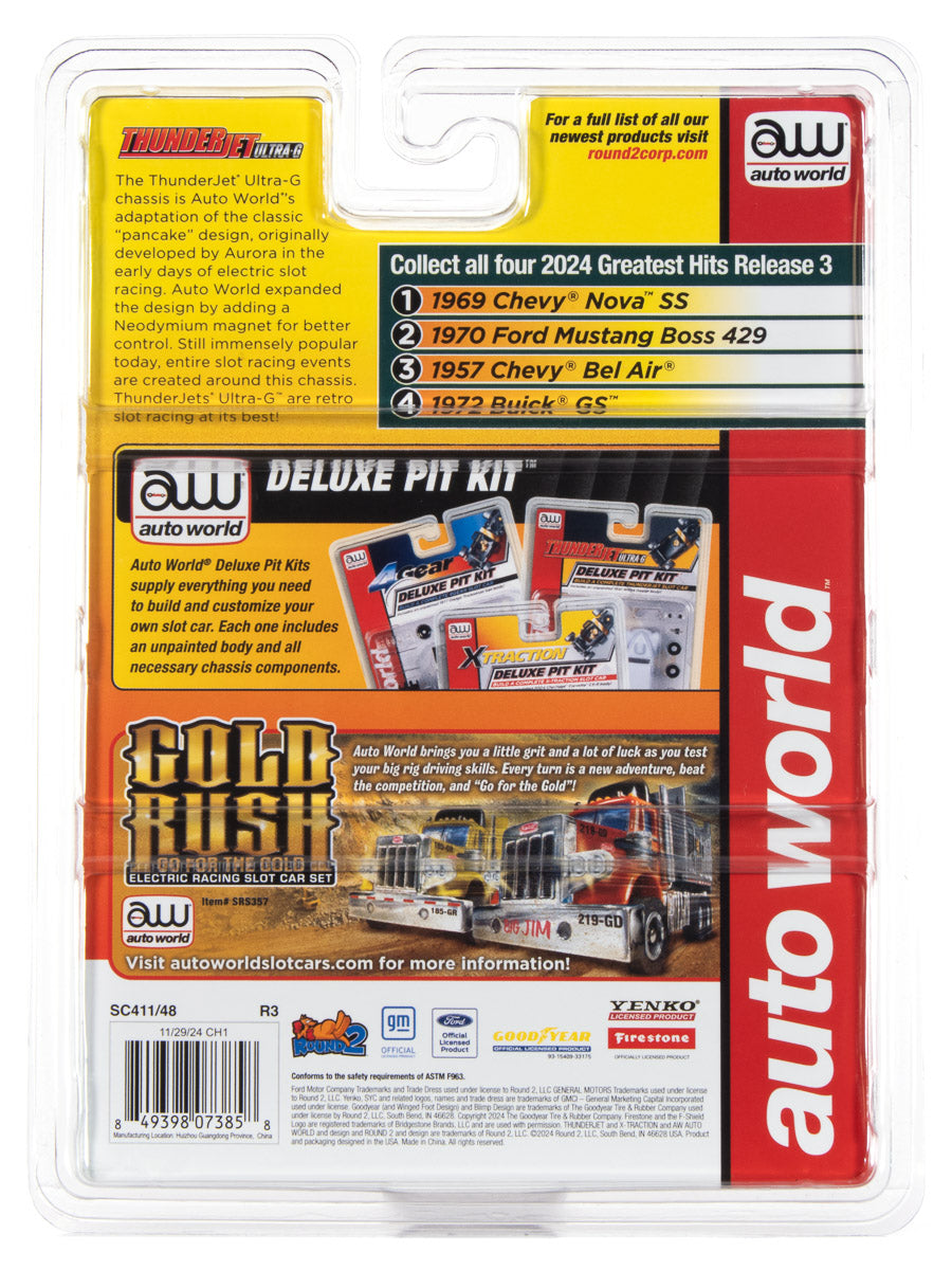 Auto World Thunderjet 1957 Chevrolet Bel Air Lowrider (Aqua) HO Scale Slot Car