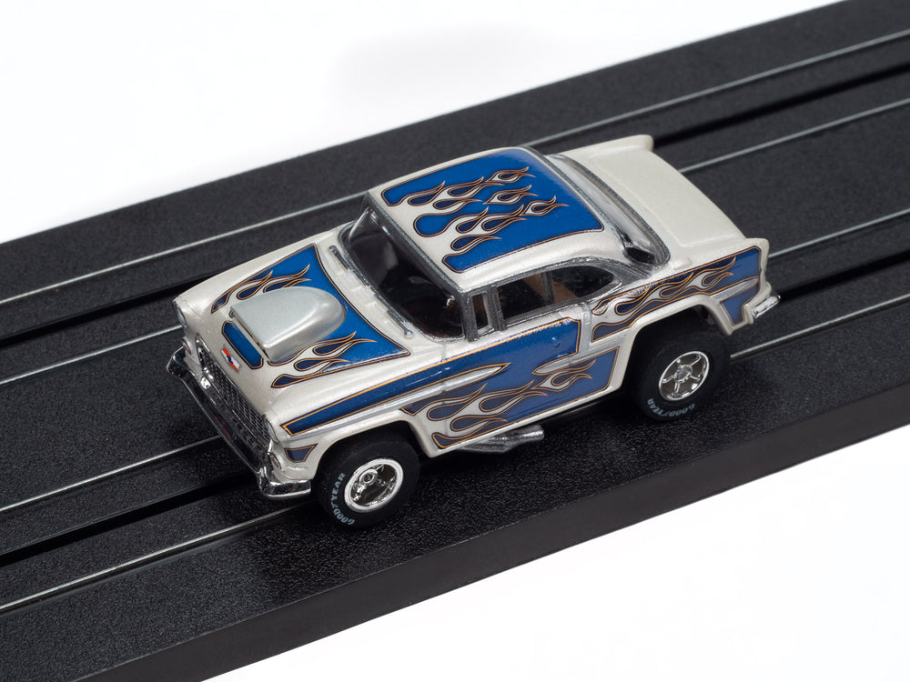 Auto World Xtraction 1955 Chevrolet Bel Air (Blue) HO Scale Slot Car