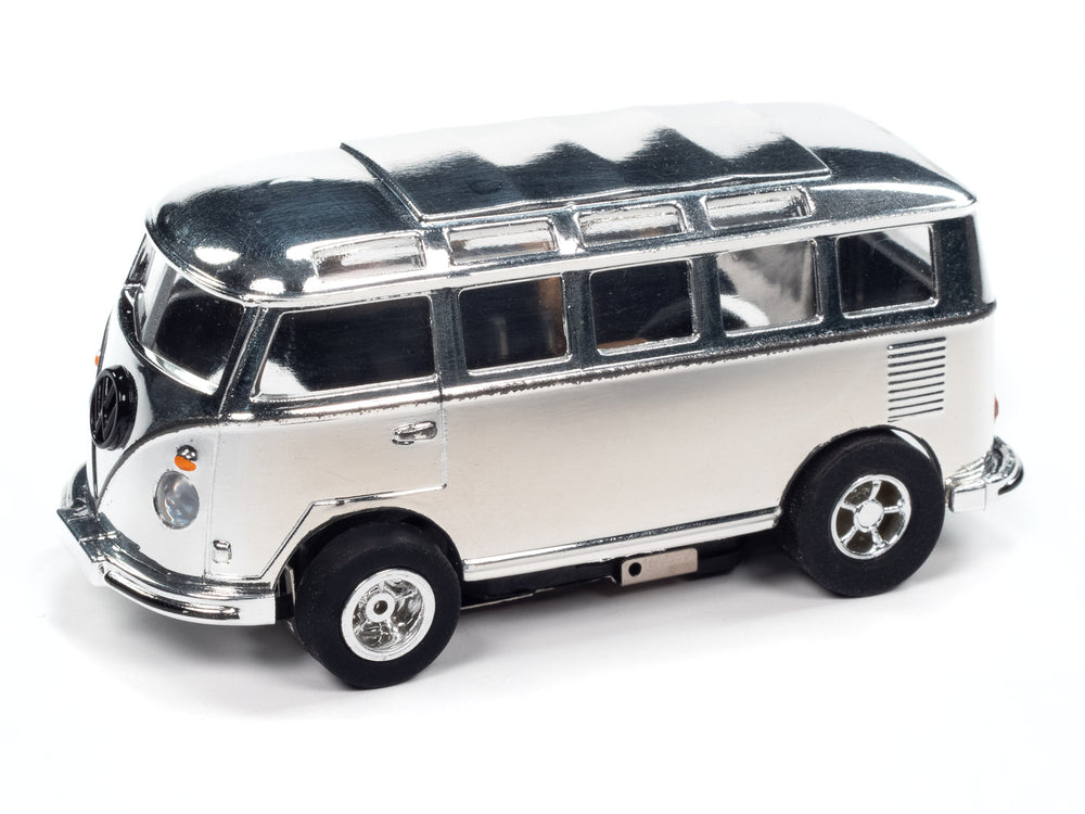 Auto World Xtraction 1965 VW Samba Bus (Chrome) HO Scale Slot Car
