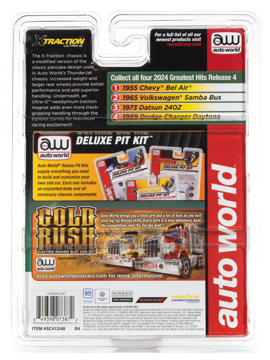 Auto World Xtraction 1955 Chevrolet Bel Air (Blue) HO Scale Slot Car