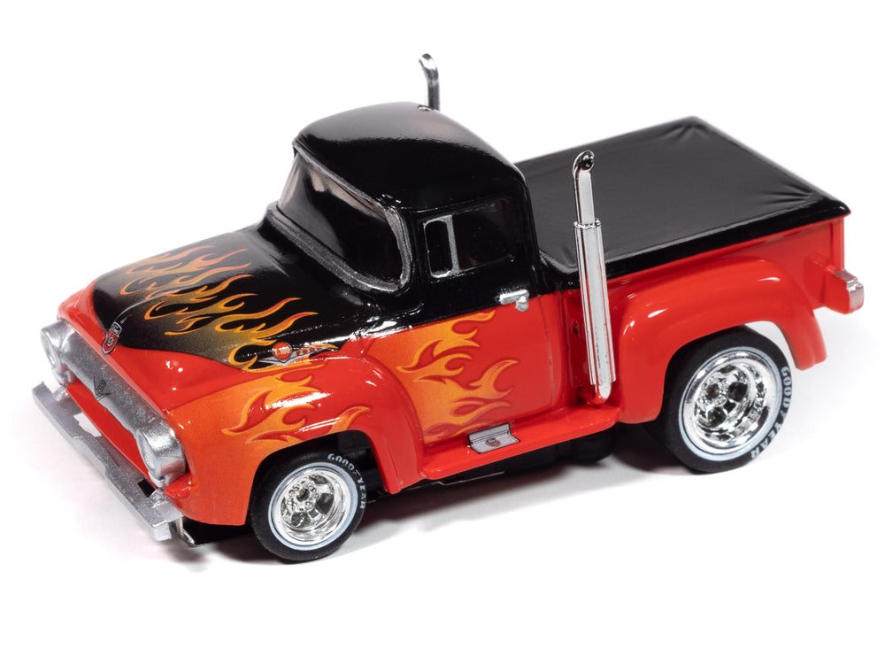 Auto World 4Gear 1956 Ford F100 Pickup (Red) HO Scale Slot Car