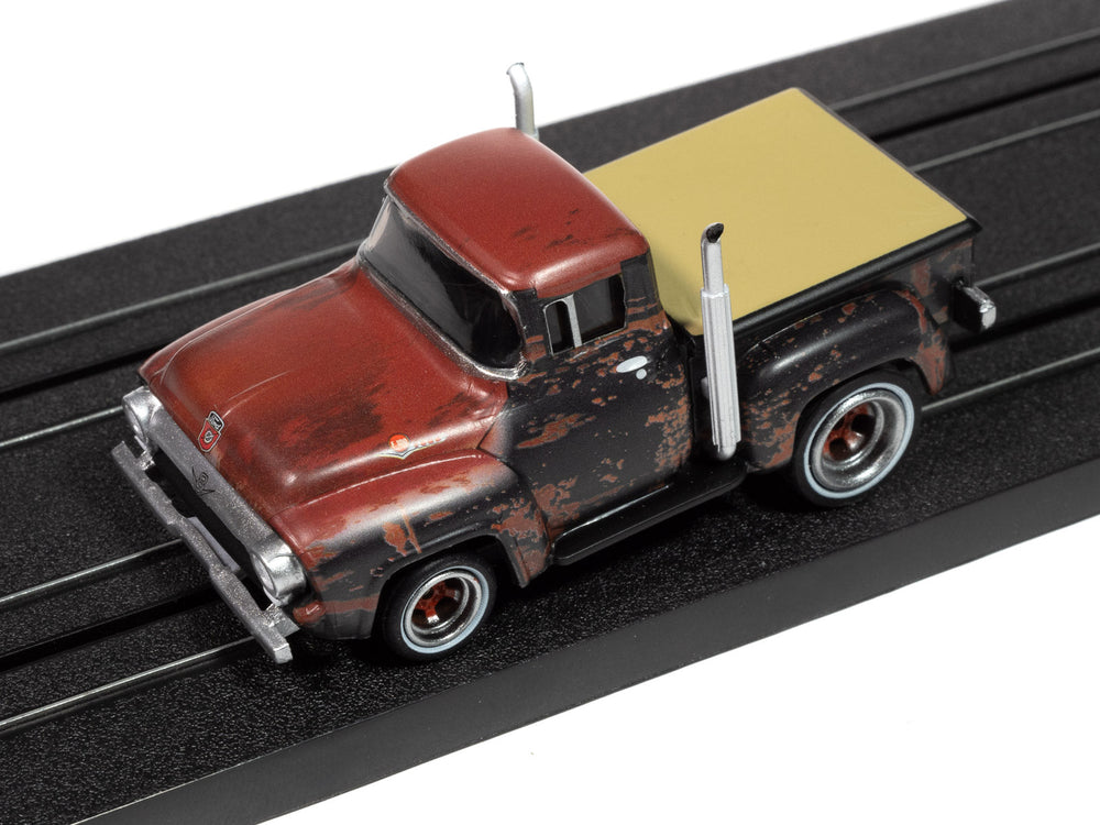 Auto World 4Gear 1956 Ford F100 Pickup (Rusted) HO Scale Slot Car