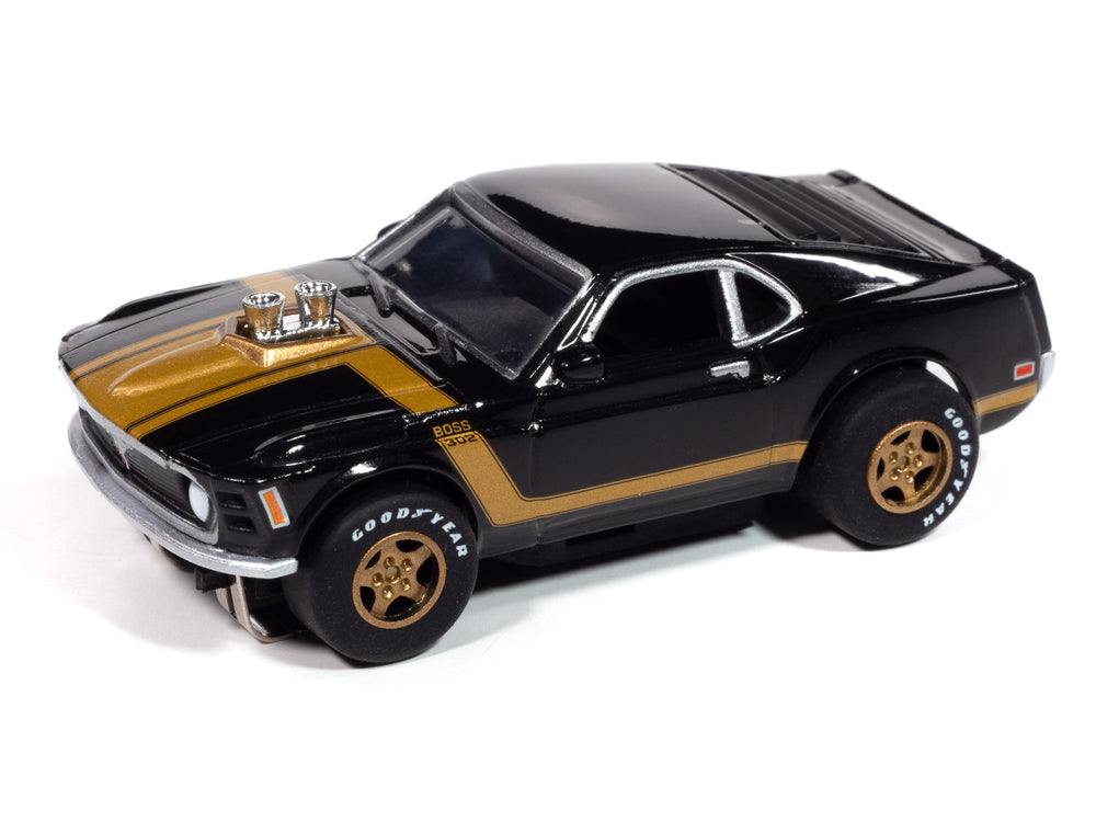 Auto World Super III 1970 Ford Mustang (Black) HO Scale Slot Car