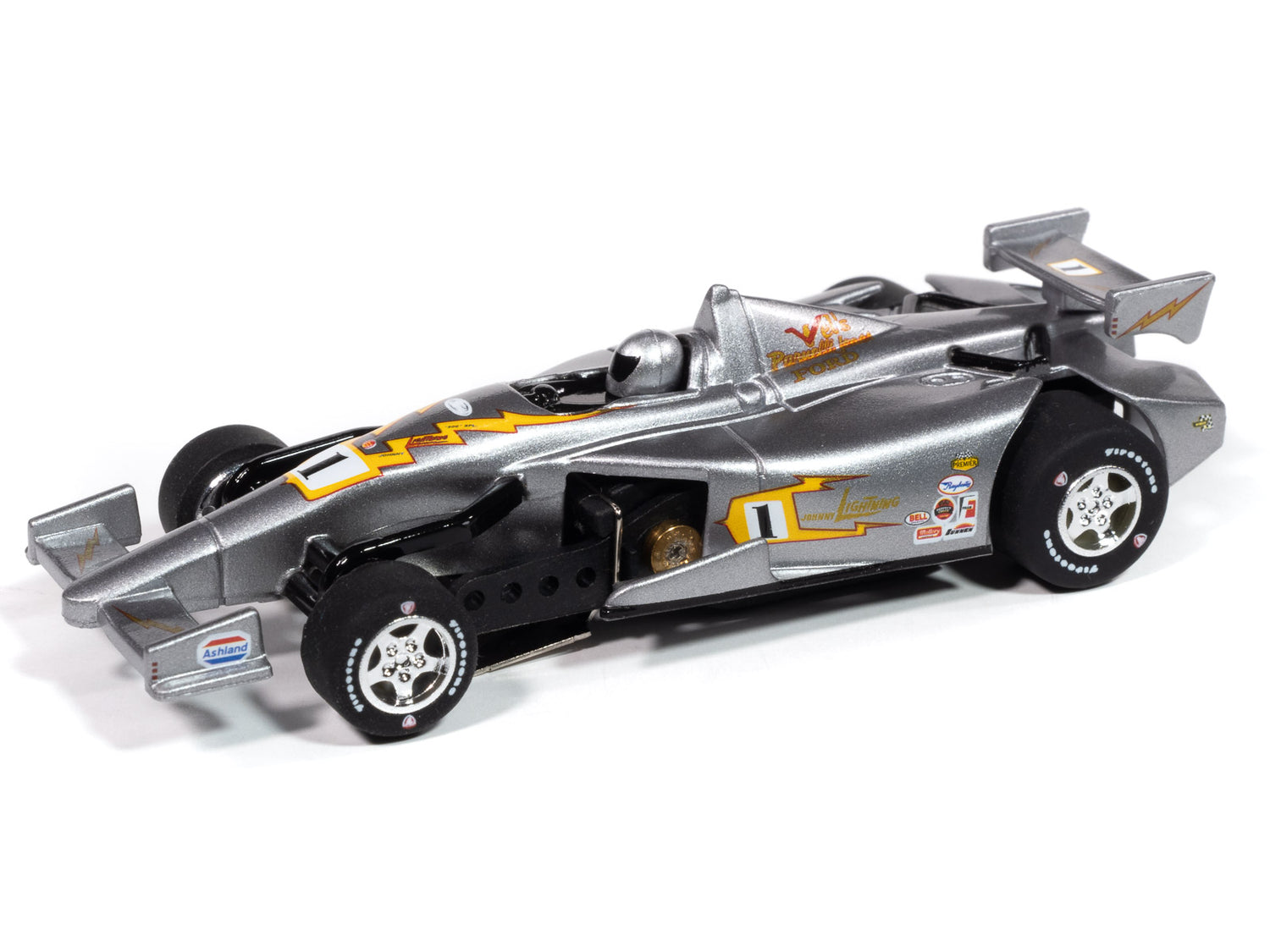 Auto World Super III 2014 Indy Car Johnny Lightning Special #1 (Gray) HO Scale Slot Car