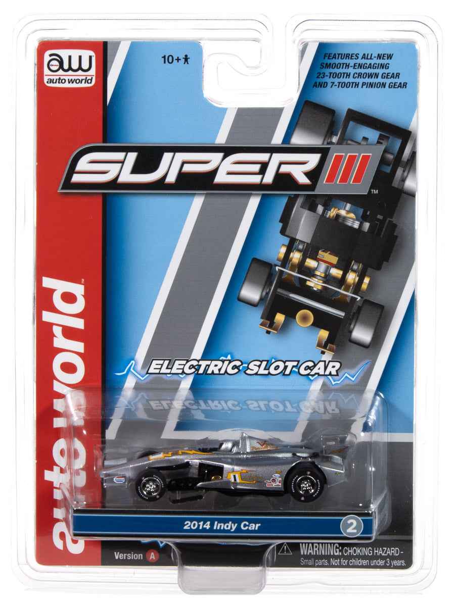 Auto World Super III 2014 Indy Car Johnny Lightning Special #1 (Gray) HO Scale Slot Car