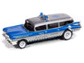 Auto World 4Gear 1959 Cadillac Ambulance (Silver & Blue) HO Scale Slot Car