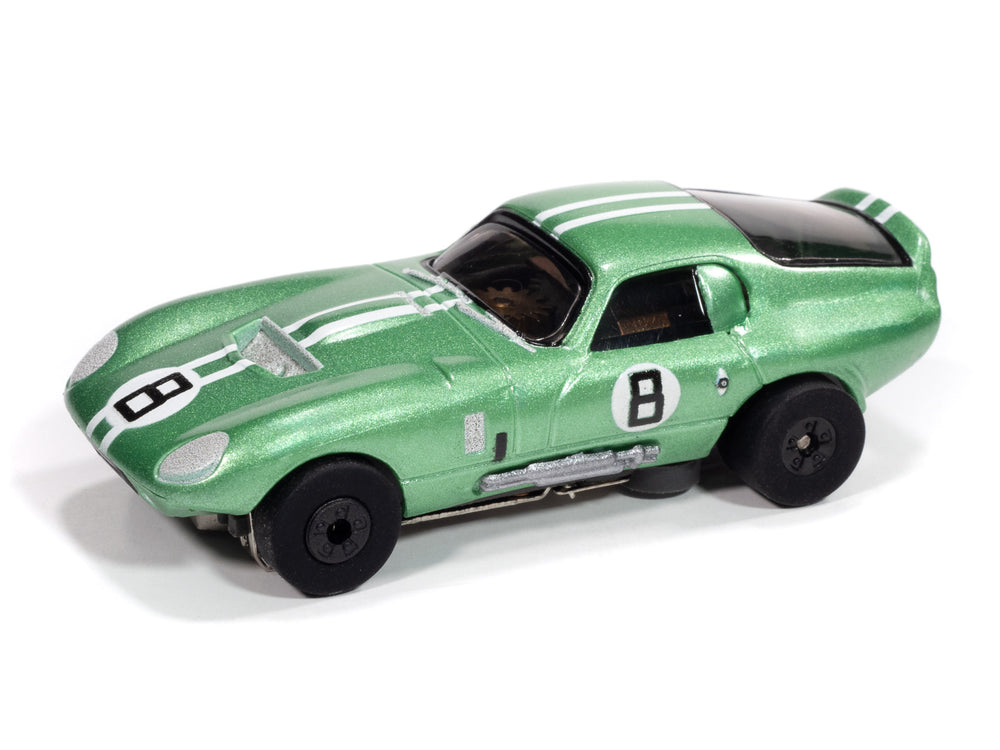 Auto World Thunderjet 1965 Shelby Cobra Daytona Coupe (Metallic Green) HO Scale Slot Car