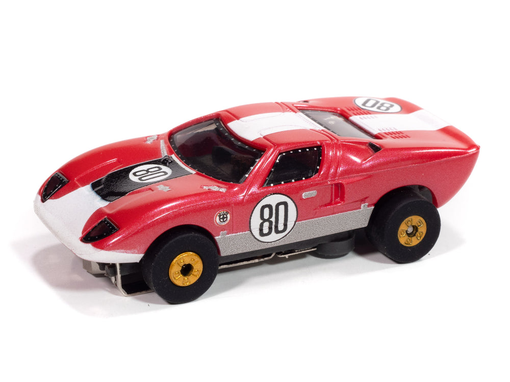 Auto World Thunderjet 1966 Ford GT40 (Carmine) HO Scale Slot Car