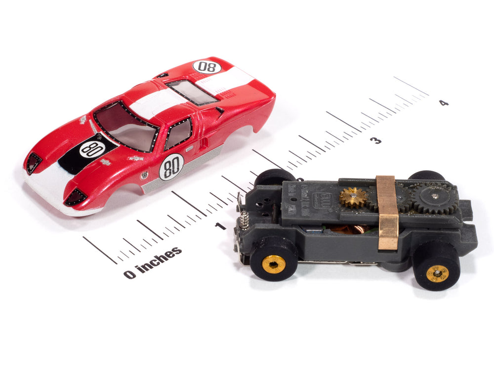 Auto World Thunderjet 1966 Ford GT40 (Carmine) HO Scale Slot Car