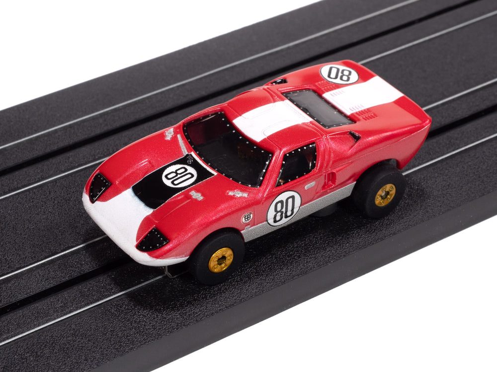 Auto World Thunderjet 1966 Ford GT40 (Carmine) HO Scale Slot Car
