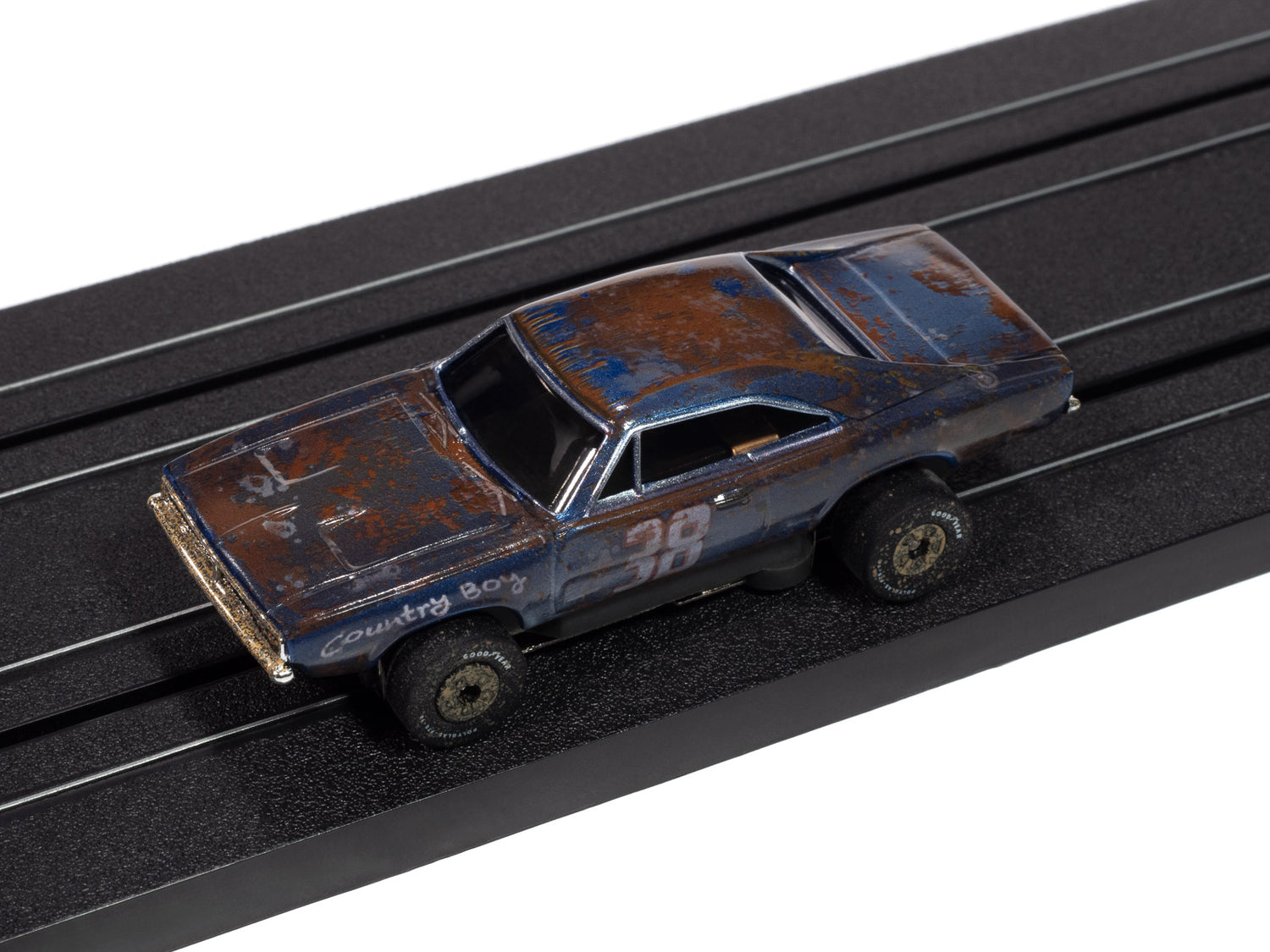 Auto World Thunderjet 1969 Dodge Charger (Dark Blue) HO Scale Slot Car