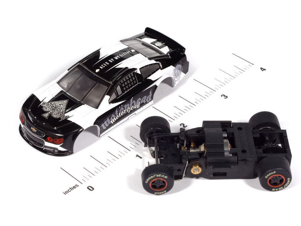 "PRE-ORDER" Auto World Super III 2015 Chevy SS Motorhead (White/Black) HO Scale Slot Car (DUE FEBRUARY 2026)
