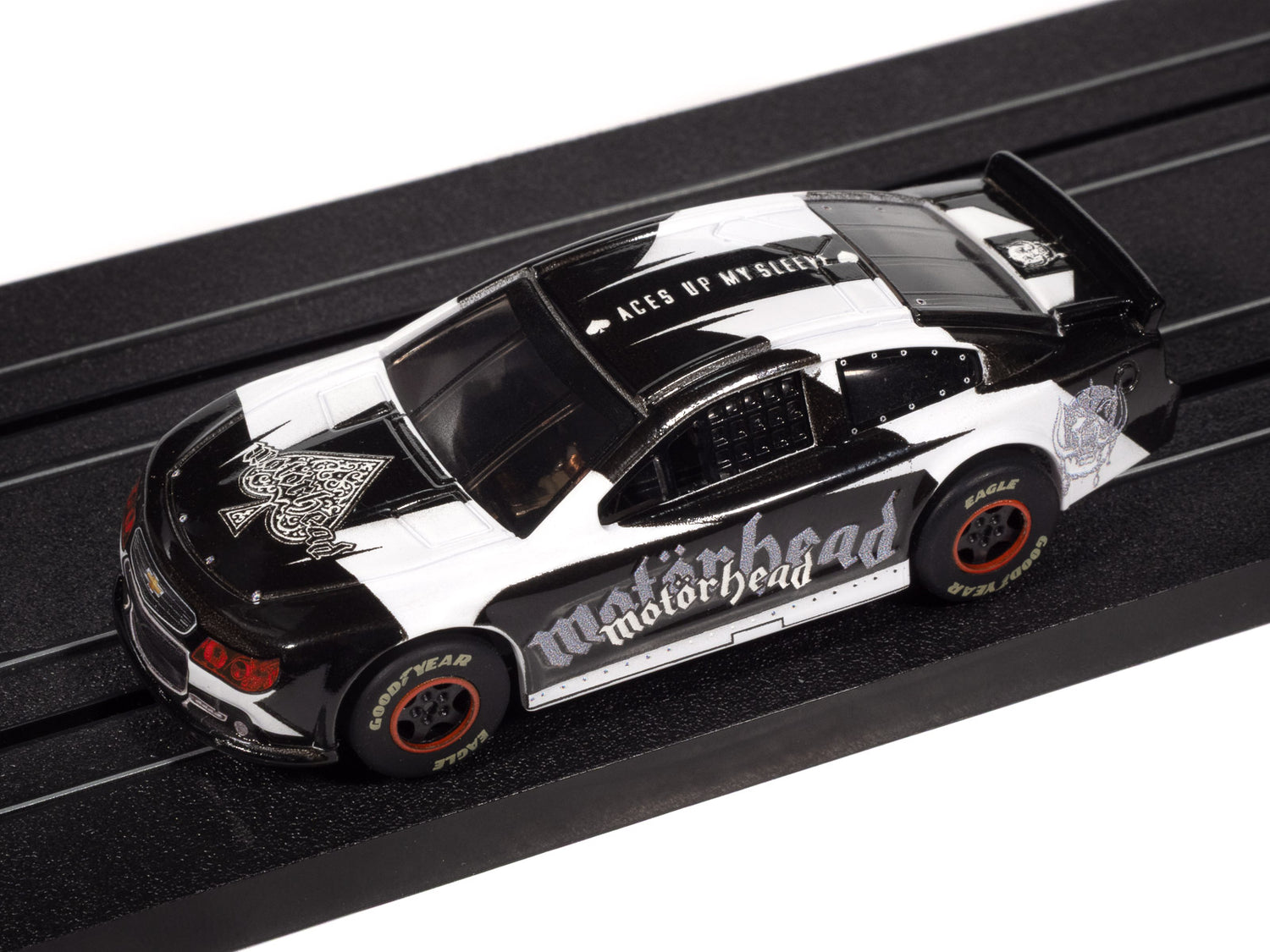 "PRE-ORDER" Auto World Super III 2015 Chevy SS Motorhead (White/Black) HO Scale Slot Car (DUE FEBRUARY 2026)