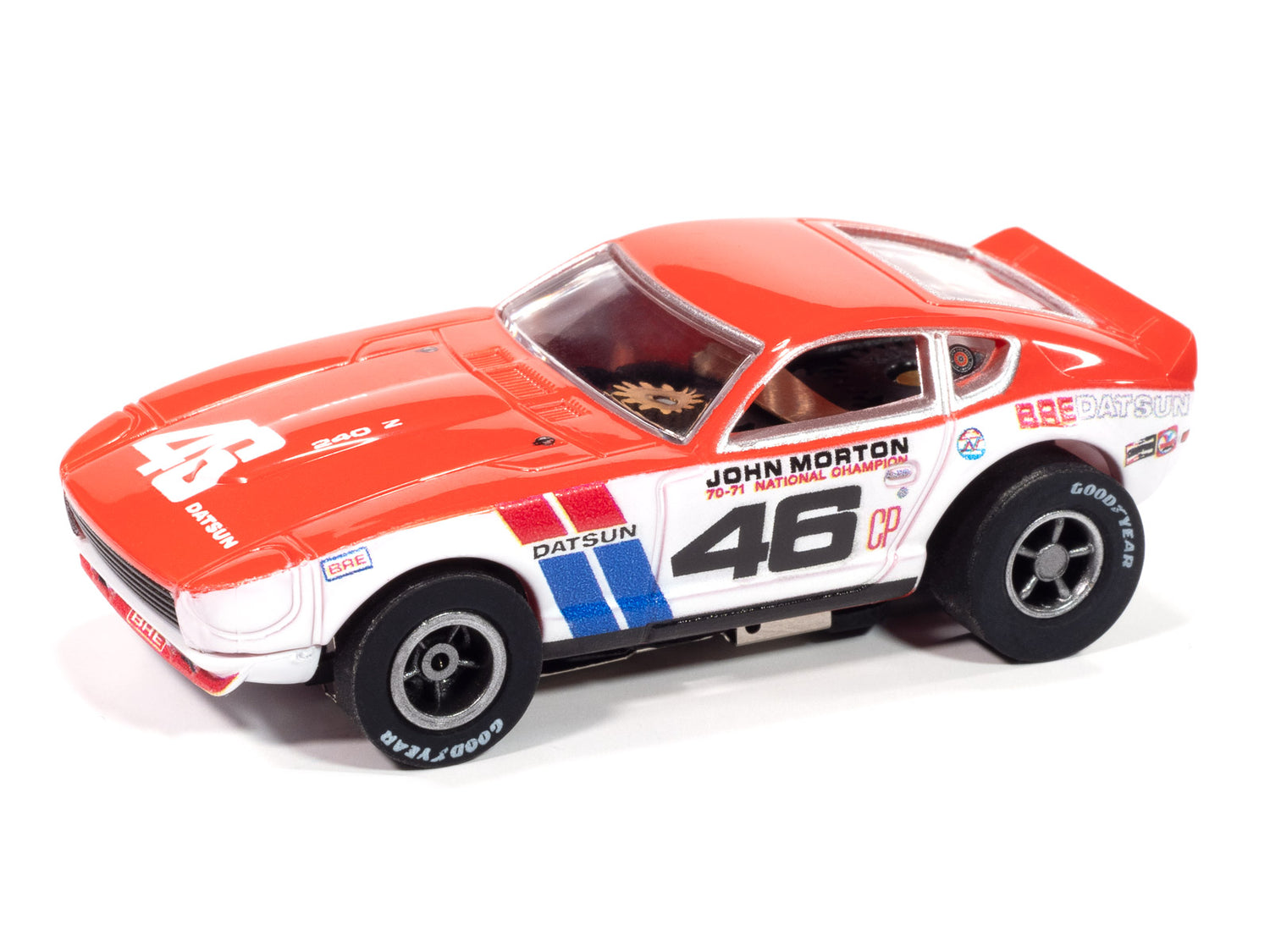 Auto World Xtraction 1971 BRE Datsun 240Z #46 (Red, White & Blue) HO Scale Slot Car