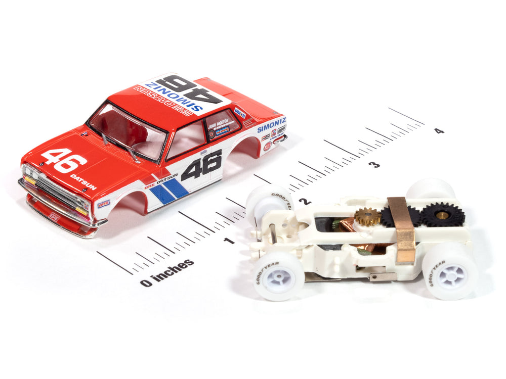 Auto World Xtraction 1972 BRE Datsun 510 #46 -(iWheels) HO Scale Slot Car