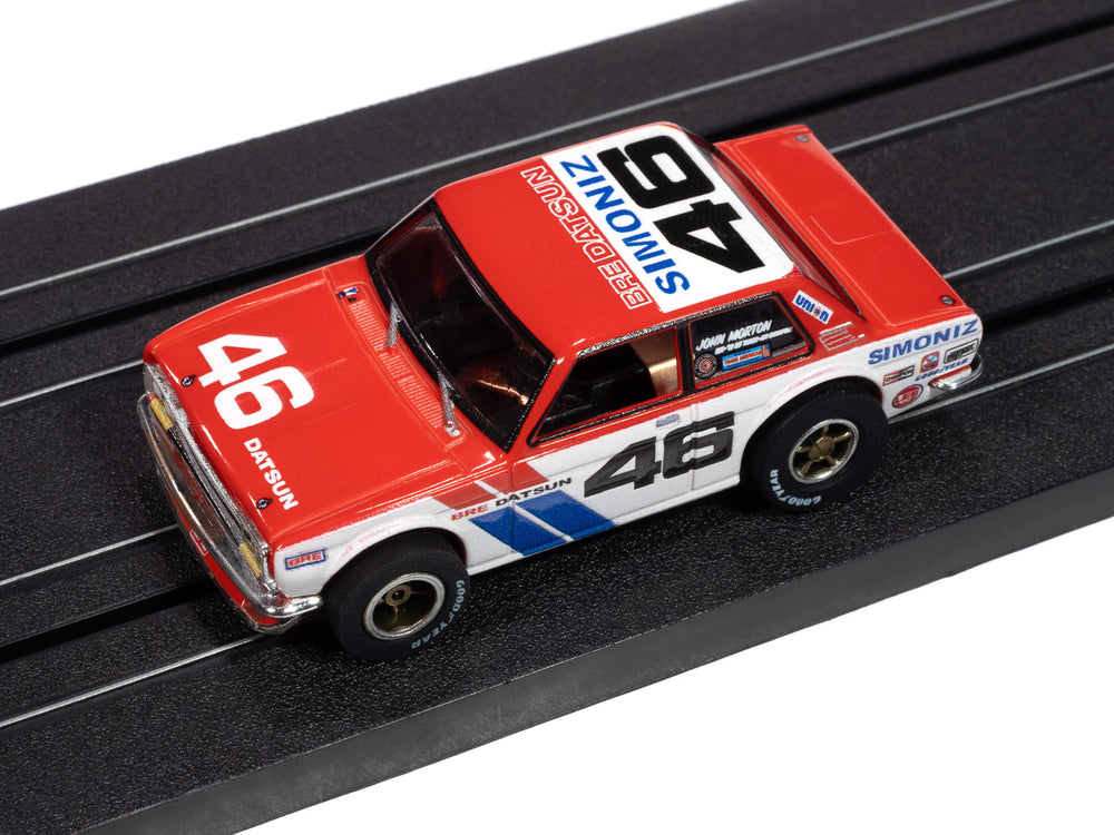 Auto World Xtraction 1972 BRE Datsun 510 #46 (Red, White & Blue) HO Scale Slot Car