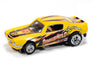 Auto World 4Gear 1970 Chevy Camaro Stranglehold FC (Yellow, Red & Black) HO Scale Slot Car
