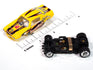 Auto World 4Gear 1970 Chevy Camaro Stranglehold FC (Yellow, Red & Black) HO Scale Slot Car