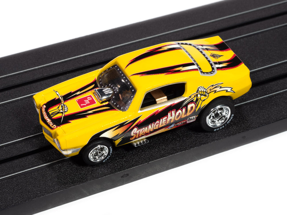 Auto World 4Gear 1970 Chevy Camaro Stranglehold FC (Yellow, Red & Black) HO Scale Slot Car