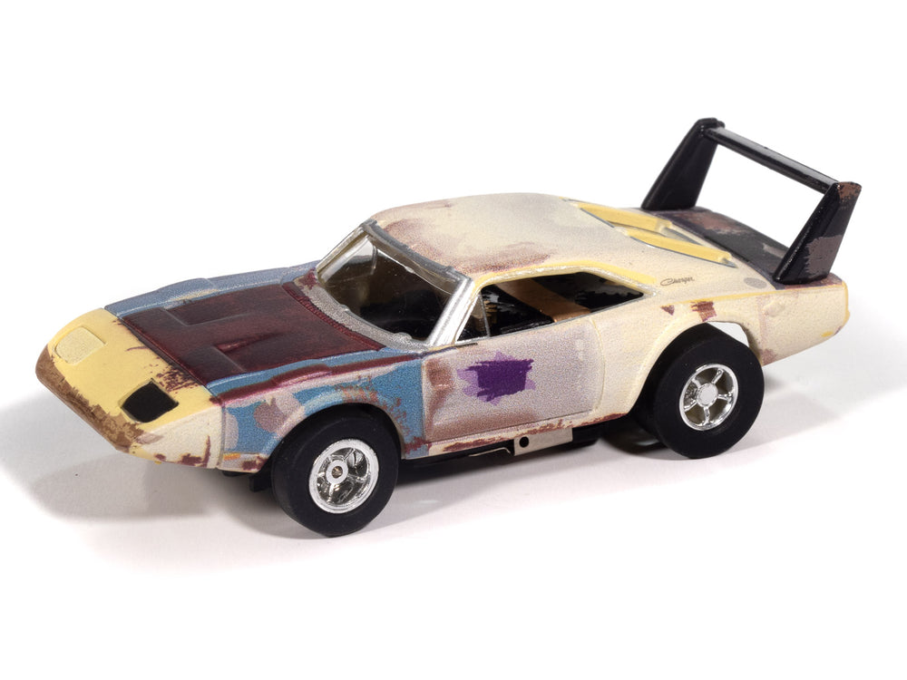 "PRE-ORDER" Auto World Xtraction 1969 Dodge Daytona Mystery Matinee (Yellow & Blue) HO Scale Slot Car (DUE MARCH 2026) - Auto World Store