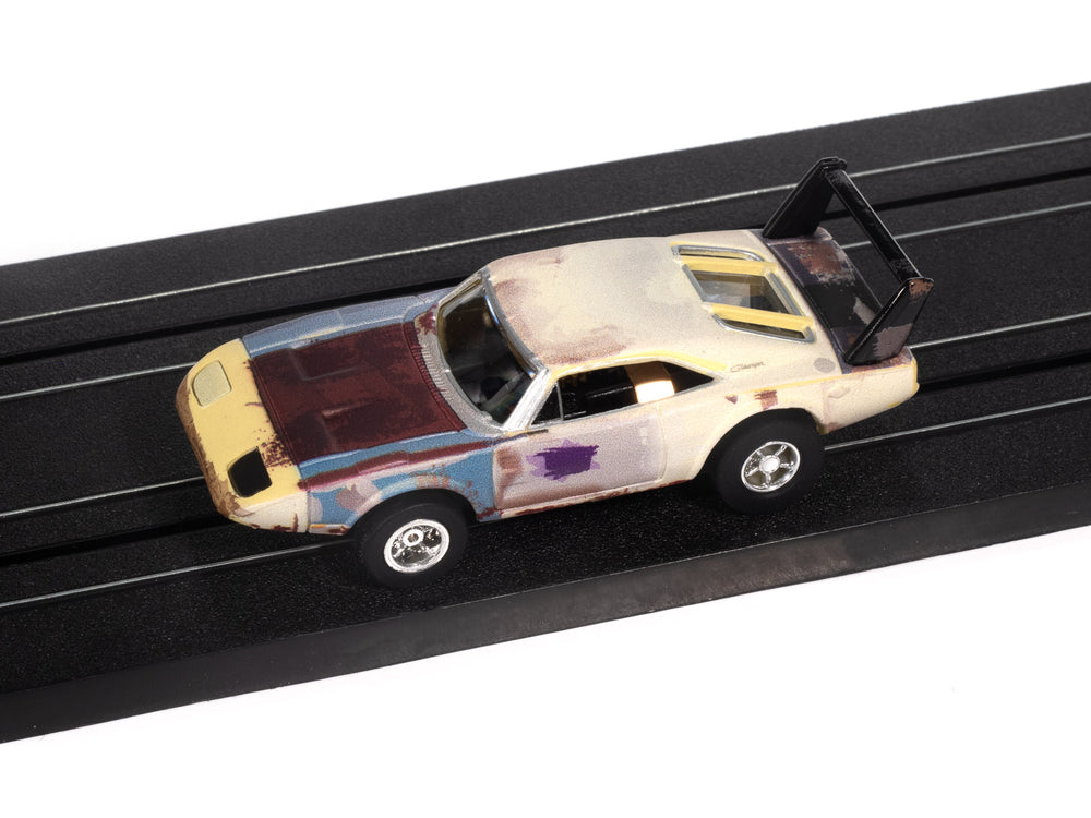 "PRE-ORDER" Auto World Xtraction 1969 Dodge Daytona Mystery Matinee (Yellow & Blue) HO Scale Slot Car (DUE MARCH 2026) - Auto World Store