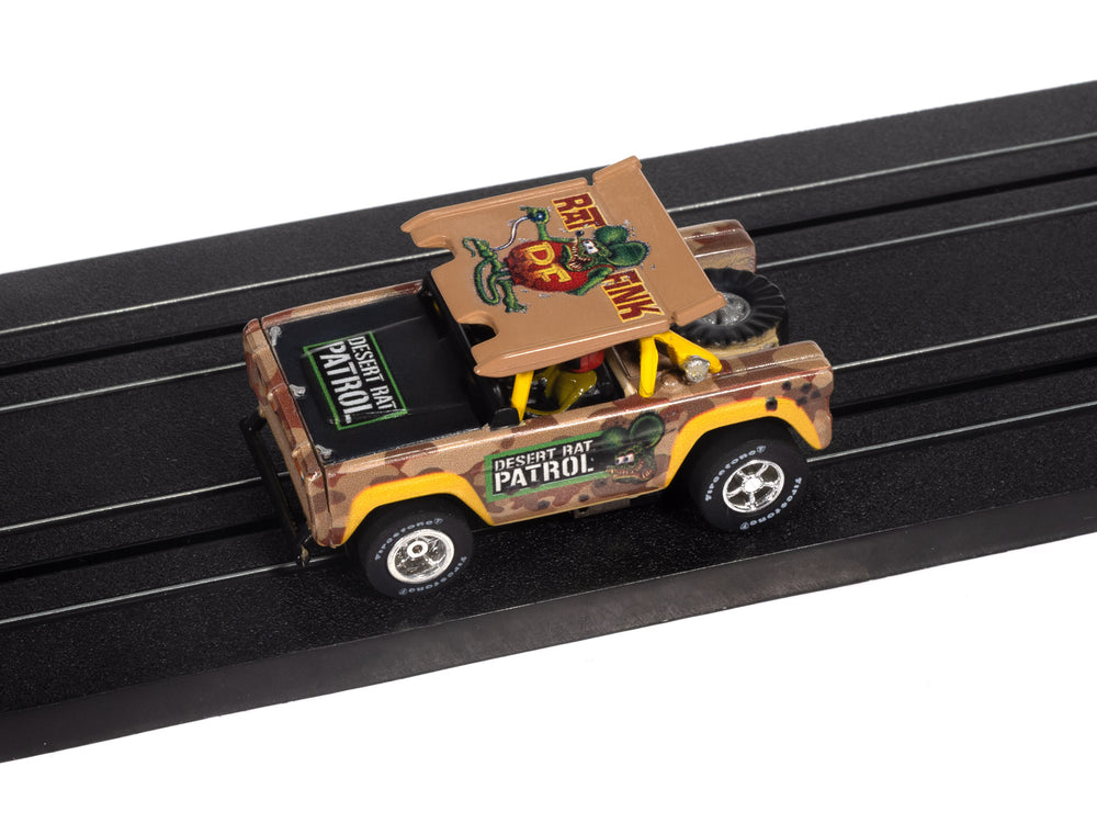 "PRE-ORDER" Auto World Xtraction 1972 Ford Baja Bronco Rat Fink (Yellow) HO Scale Slot Car (DUE MARCH 2026) - Auto World Store