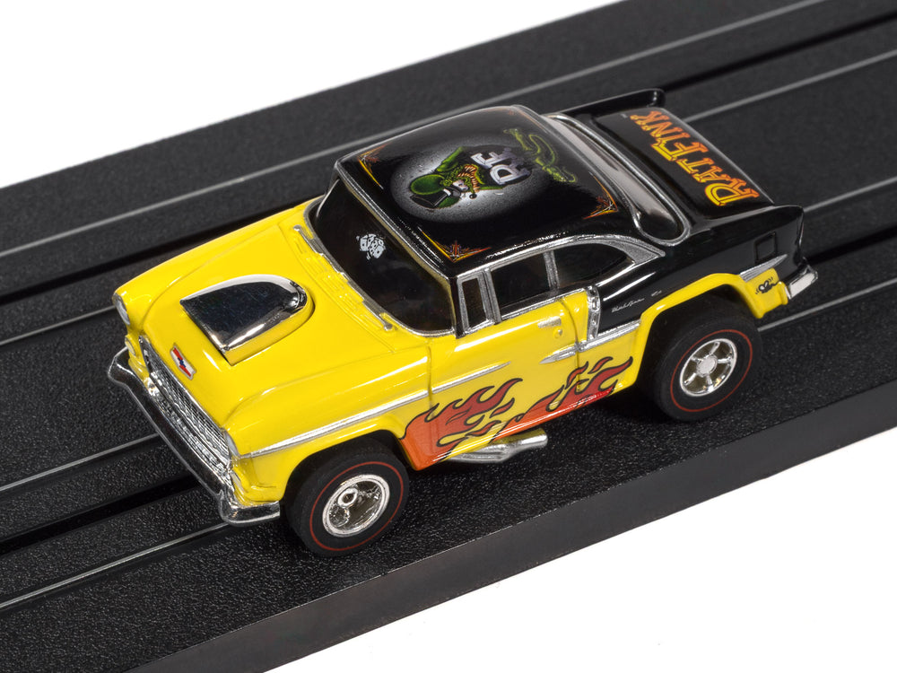 "PRE-ORDER" Auto World Xtraction 1955 Chevy Bel Air Rat Fink Version A (Orange) HO Scale Slot Car (DUE OCTOBER 2026)
