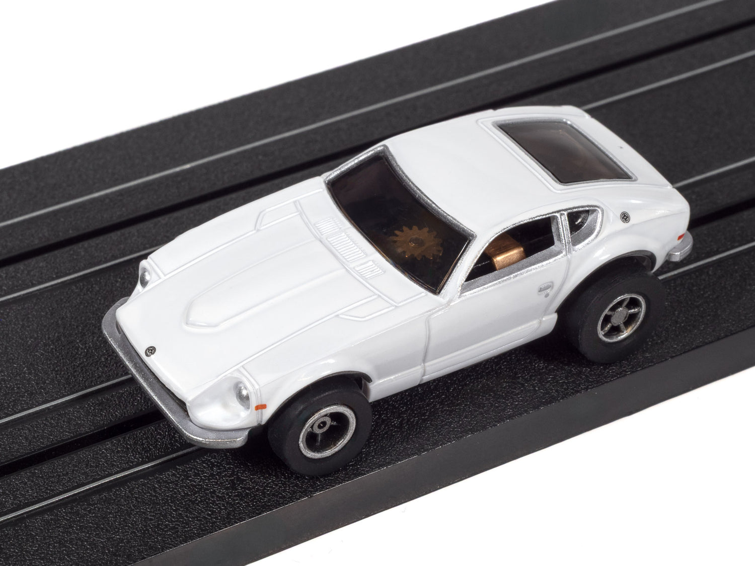 "PRE-ORDER" Auto World Xtraction 1972 Datsun 240Z JDM Legends Version B (White & Black) HO Scale Slot Car (DUE OCTOBER 2026)