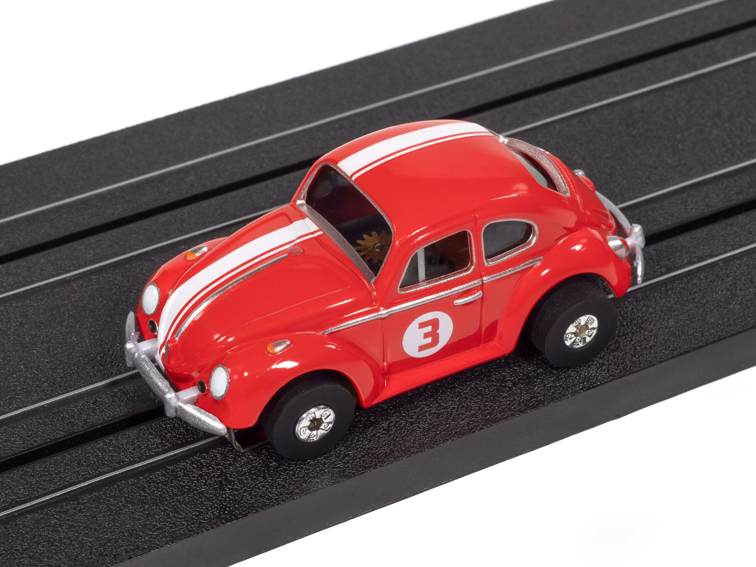 "PRE-ORDER" Auto World Thunderjet 1966 Volkswagen Beetle (Red) HO Scale Slot Car (DUE AUGUST 2026)