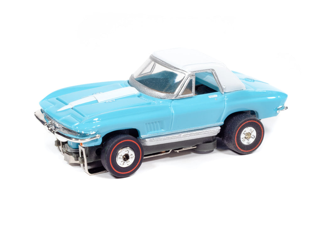 "PRE-ORDER" Auto World Thunderjet 1967 Chevy Corvette (Teal) HO Scale Slot Car (DUE AUGUST 2026)
