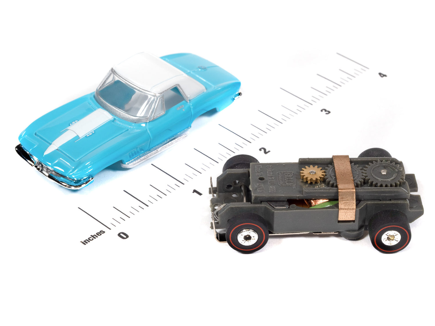 "PRE-ORDER" Auto World Thunderjet 1967 Chevy Corvette (Teal) HO Scale Slot Car (DUE AUGUST 2026)