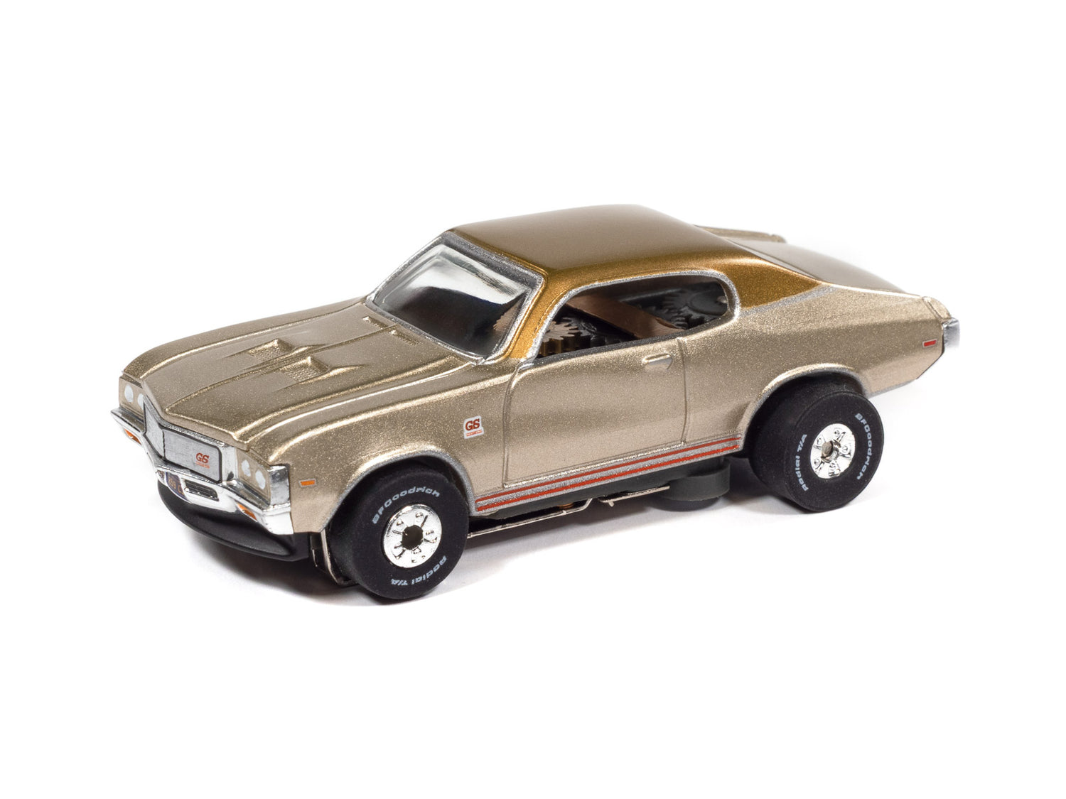 "PRE-ORDER" Auto World Thunderjet 1972 Buick GS Version B (Tan Metallic) HO Scale Slot Car (DUE OCTOBER 2026)
