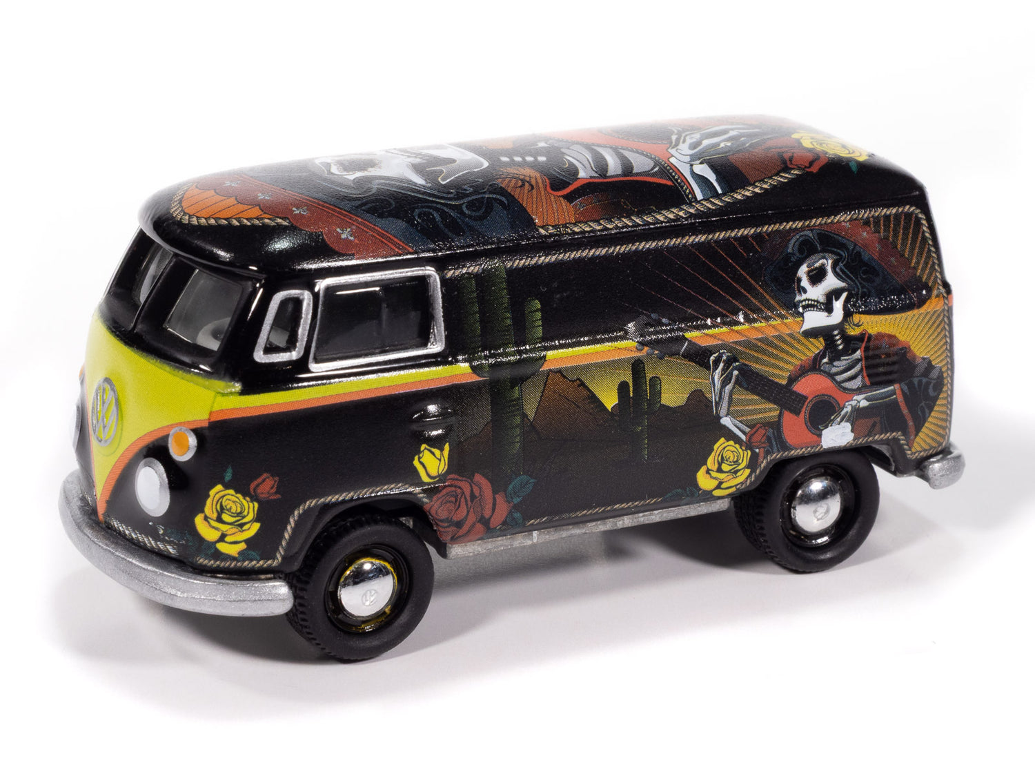Johnny Lightning 1965 Volkswagen Transporter Day of the Dead (Auto World Store Exclusive) 1:64 Diecast
