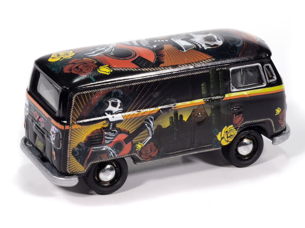 Johnny Lightning 1965 Volkswagen Transporter Day of the Dead (Auto World Store Exclusive) 1:64 Diecast