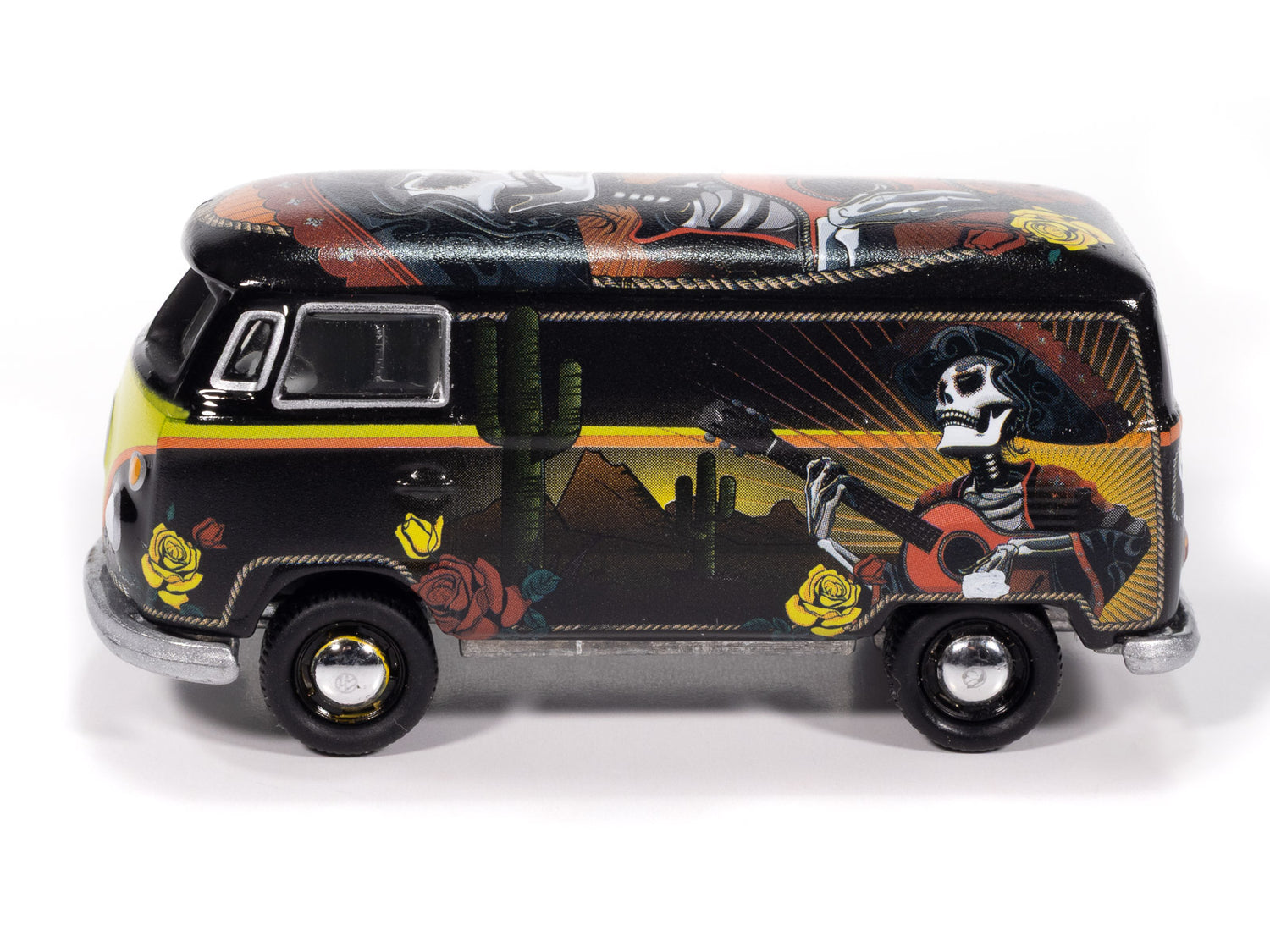 Johnny Lightning 1965 Volkswagen Transporter Day of the Dead (Auto World Store Exclusive) 1:64 Diecast