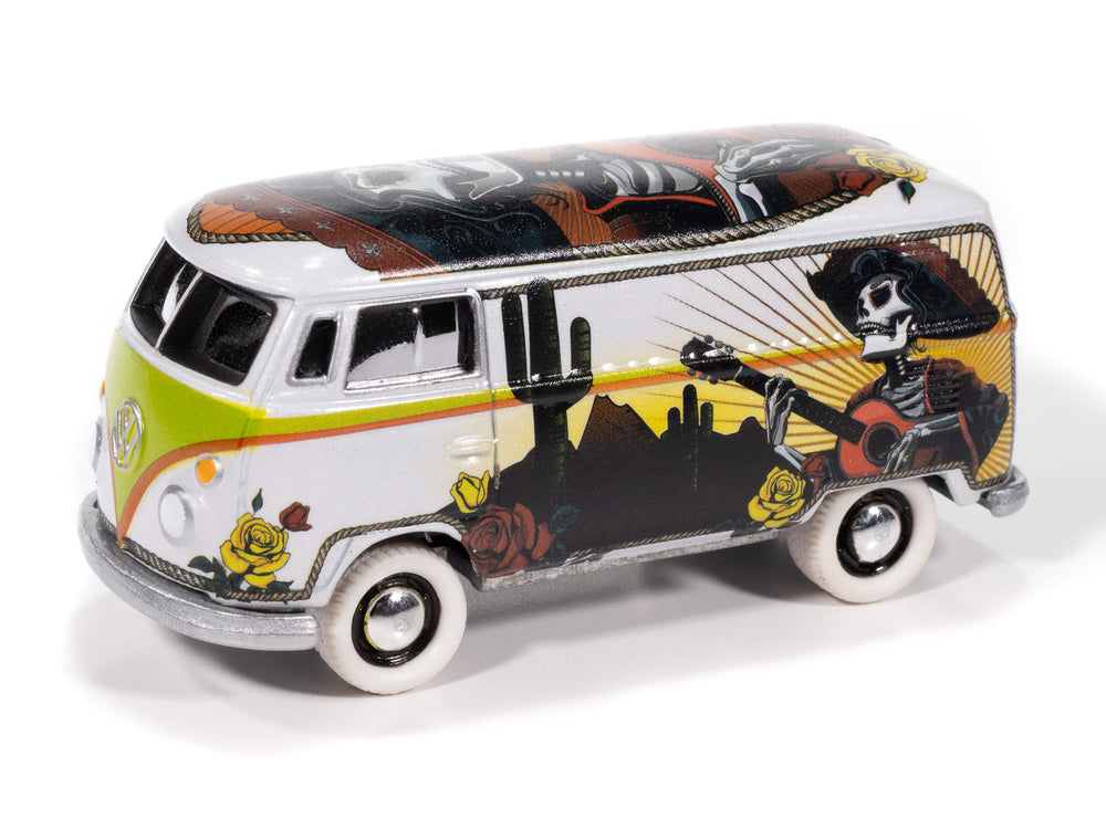 Johnny Lightning 1965 Volkswagen Transporter Day of the Dead (Auto World Store Exclusive) 1:64 Diecast