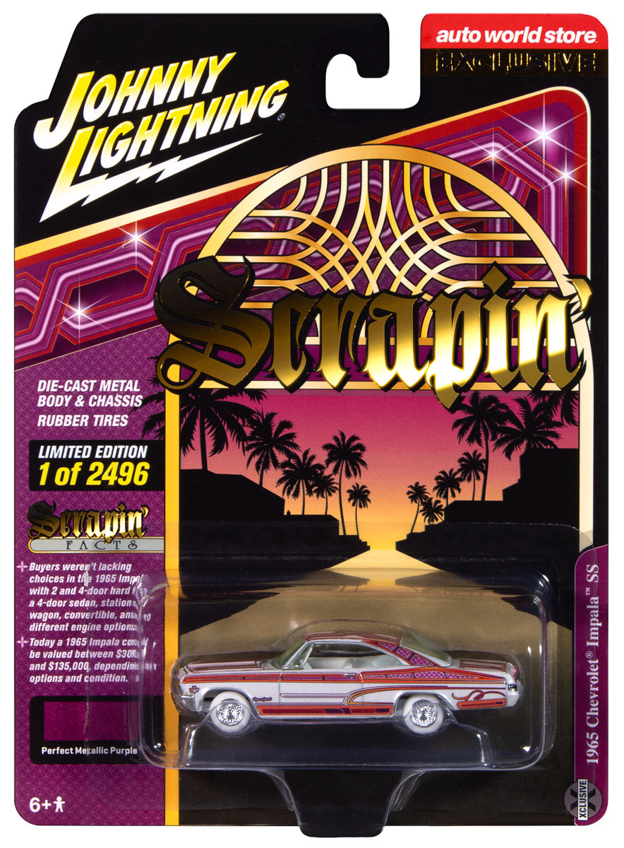 Johnny Lightning 1965 Chevy Impala SS Lowrider (Perfect Metallic Purple) (Auto World Store Exclusive) 1:64 Diecast