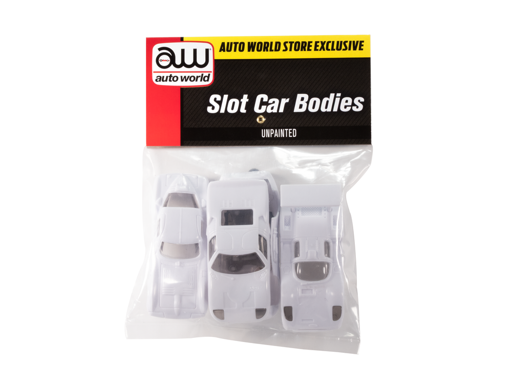 Auto World Thunderjet '66 Chaparral, '64 Corvette, '65 Shelby Cobra, '66 Ford GT HO Scale Unpainted Bodies (4-pack)