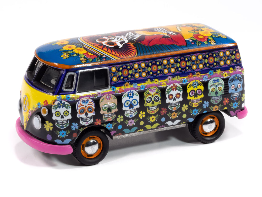 "PRE-ORDER" Johnny Lightning 1965 Volkswagen Transporter DIA DE LOS MUERTOS (Auto World Store Exclusive) 1:64 Diecast (DUE LATE JULY 2026)