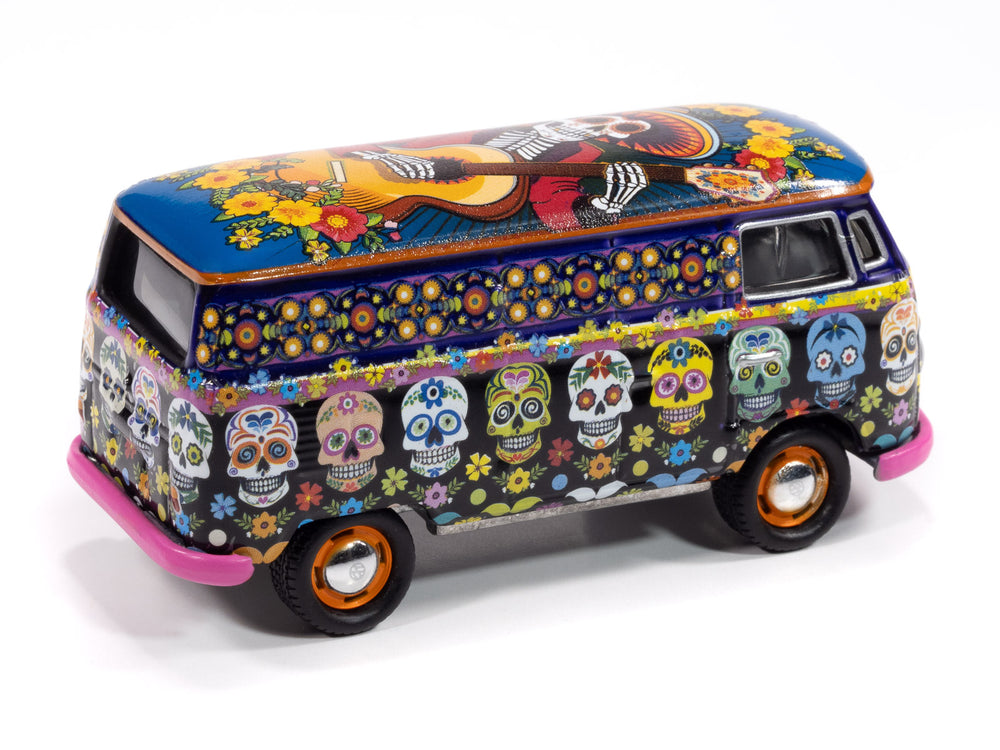 "PRE-ORDER" Johnny Lightning 1965 Volkswagen Transporter DIA DE LOS MUERTOS (Auto World Store Exclusive) 1:64 Diecast (DUE LATE JULY 2026)