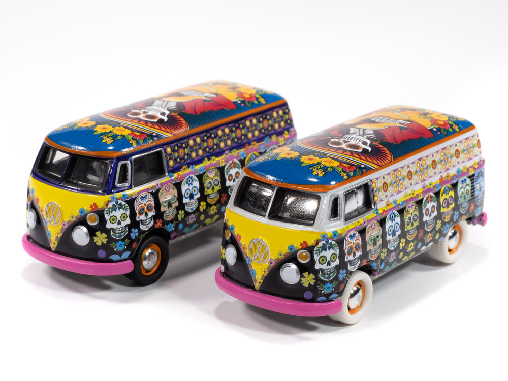 "PRE-ORDER" Johnny Lightning 1965 Volkswagen Transporter DIA DE LOS MUERTOS (Auto World Store Exclusive) 1:64 Diecast (DUE LATE JULY 2026)