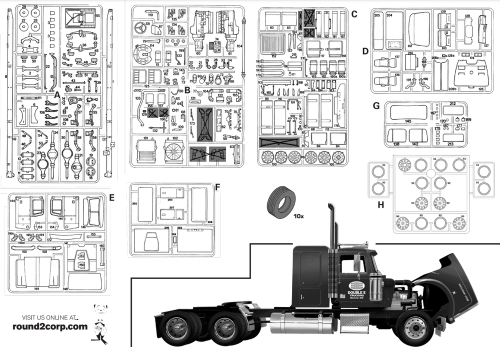 AMT Western Star 4964 Tractor 1:24 Scale Model Kit