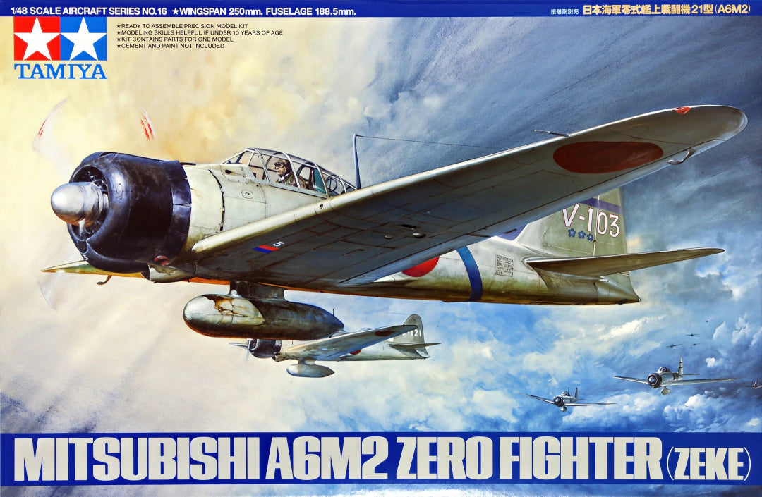 Tamiya A6M2 Type 21 Zero Fighter Zeke 1/48 Scale Model Kit