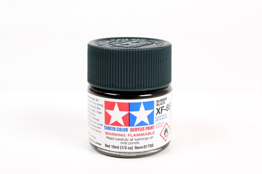 Tamiya Acrylic Mini XF85 Rubber Black 10ml Bottle