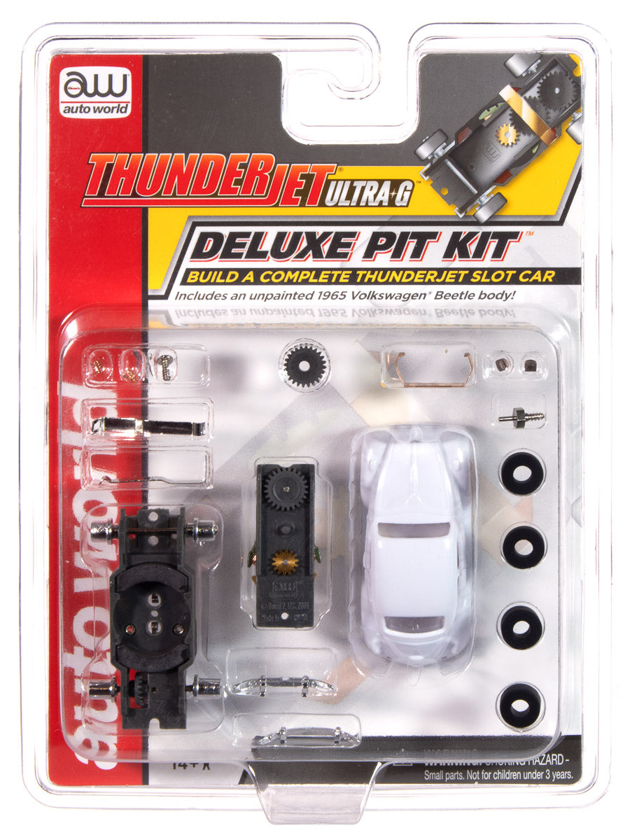 Auto World Thunderjet Deluxe Pit Kit (1965 Volkswagen Beetle) HO Scale