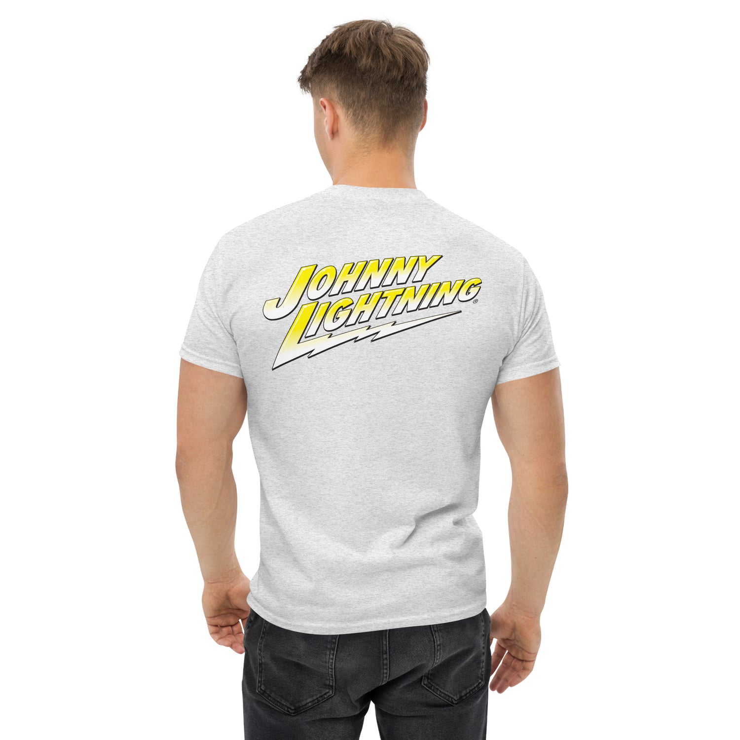JOHNNY LIGHTNING LOGO PRINTED T-SHIRT (FRONT AND BACK)