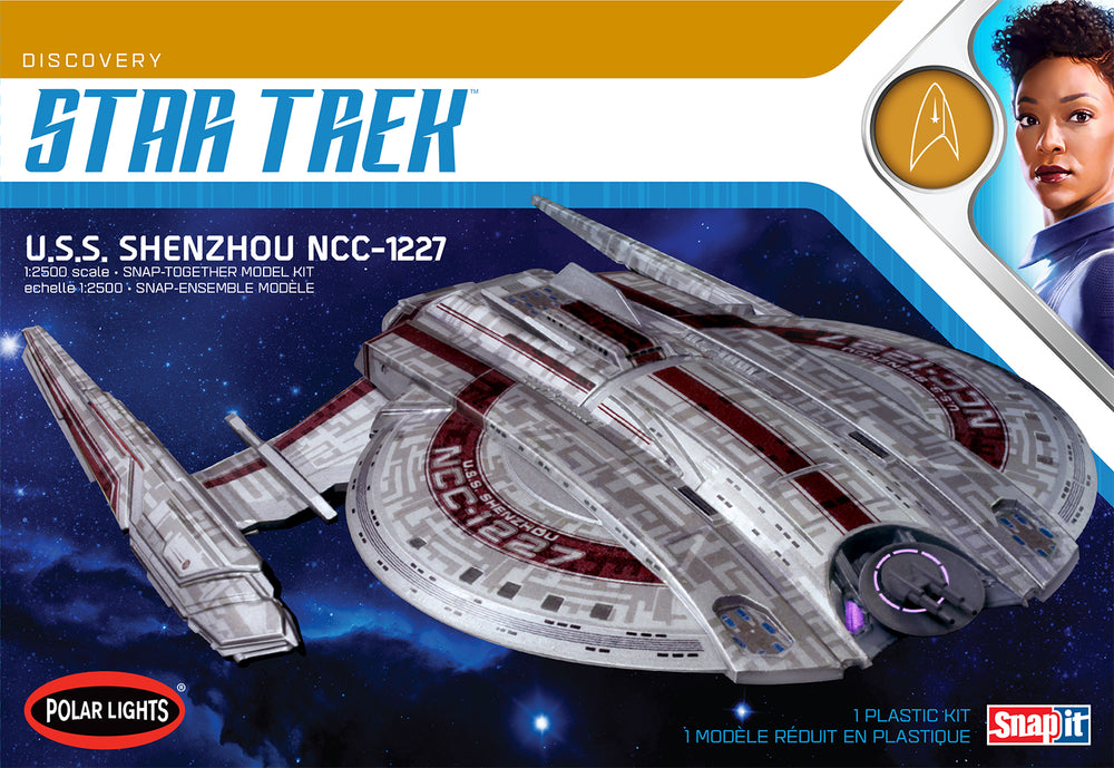 Polar Lights Star Trek Discovery U.S.S. Shenzhou 1:2500 Scale Snap Kit