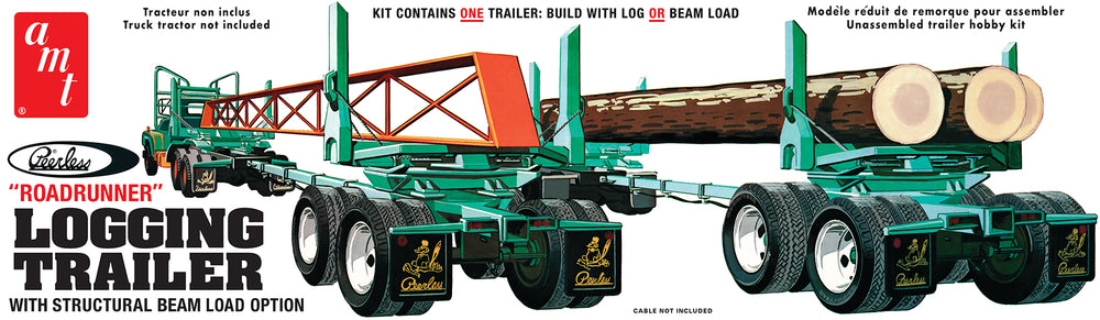 AMT Peerless Logging Trailer 1:25 Scale Model Kit
