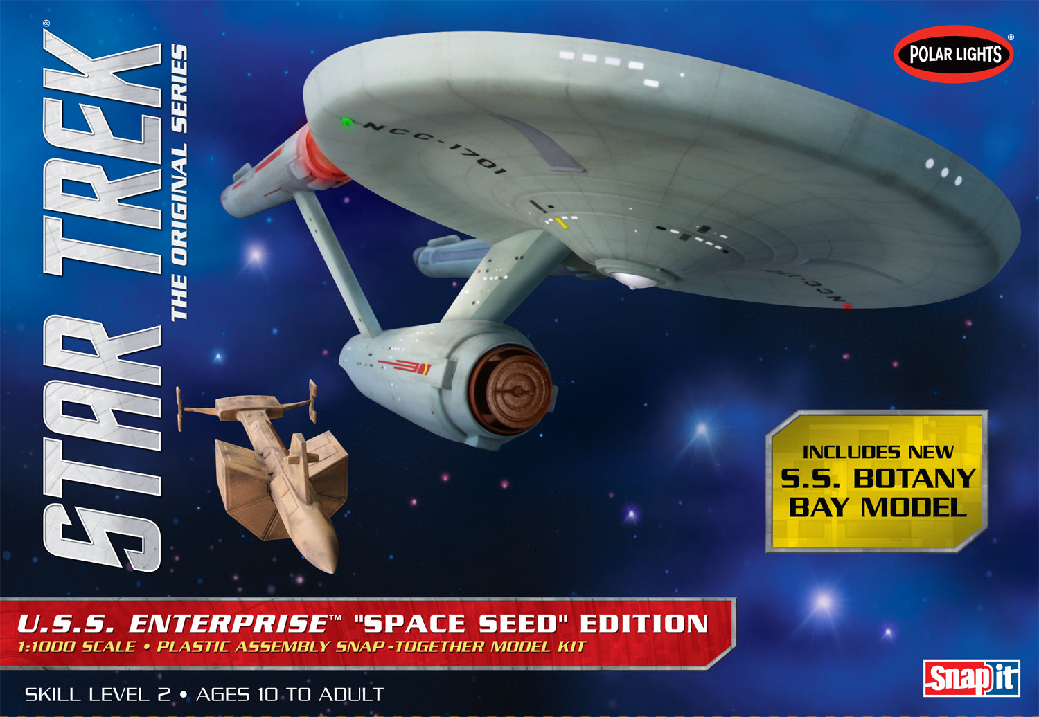 Polar Lights Star Trek TOS USS Enterprise Space Seed Edition 1:1000 Snap Kit